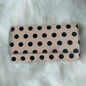 Polka dot print wallet